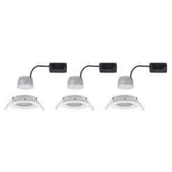 Paulmann 3-faset spot Nova Coin rund, drejelig, hvid