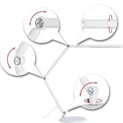 Paulmann FlexBar LED-skrivebordslampe, hvid