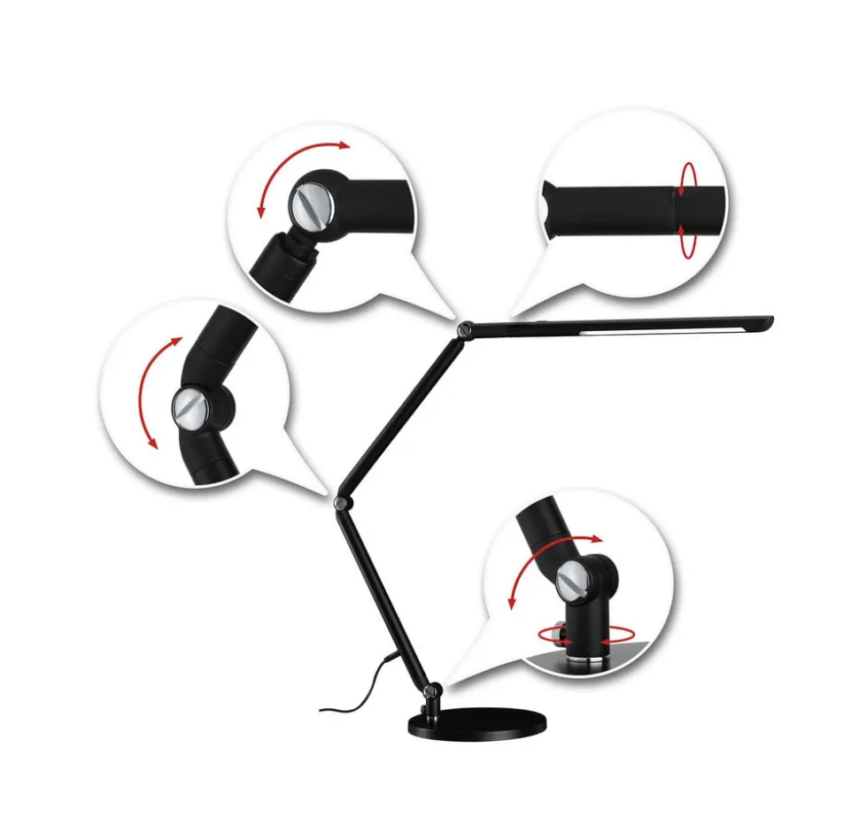 Paulmann FlexBar LED-skrivebordslampe, sort