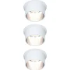 Paulmann Gil-LED-indbygning, mat hvid/jern, 3 stk