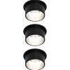 Paulmann Gil LED-indbygning, mat sort/jer, 3 stk