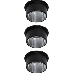 Paulmann Gil LED-indbygning, mat sort/jer, 3 stk