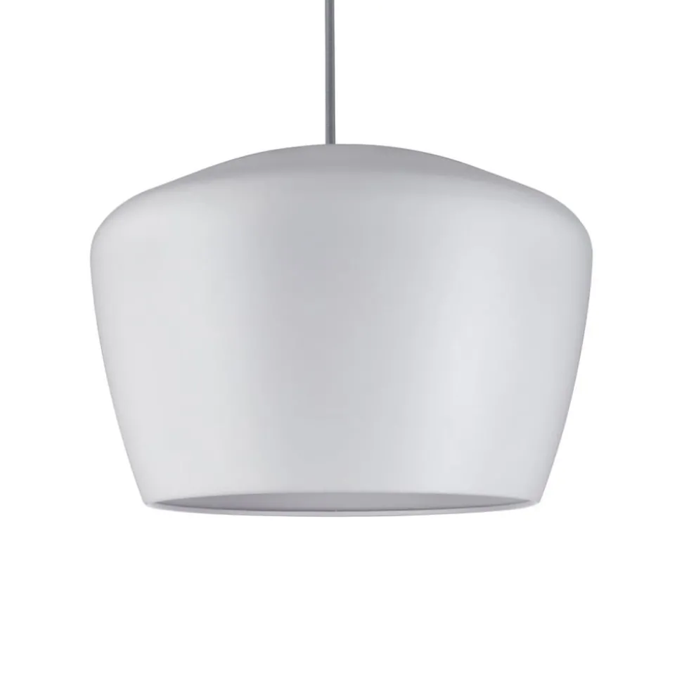 Paulmann lampeskærm Pom, hvid, Ø 35 cm, metal