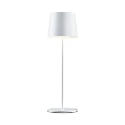 Paulmann LED-bordlampe Gilo, hvid, plast, IP44