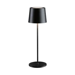 Paulmann LED-bordlampe Gilo, sort, plast, IP44