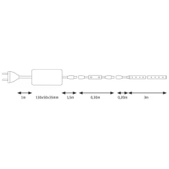 Paulmann LED-dekorationslampe SimpLED 3 m, 3.000 K