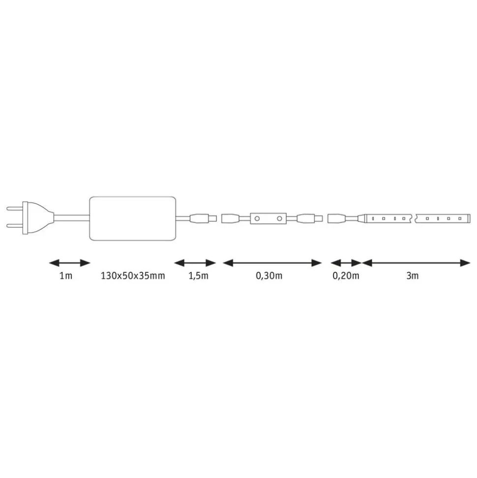 Paulmann LED-dekorationslampe SimpLED 3 m, 3.000 K