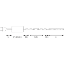 Paulmann LED-dekorationslampe SimpLED 5 m, 3.000 K