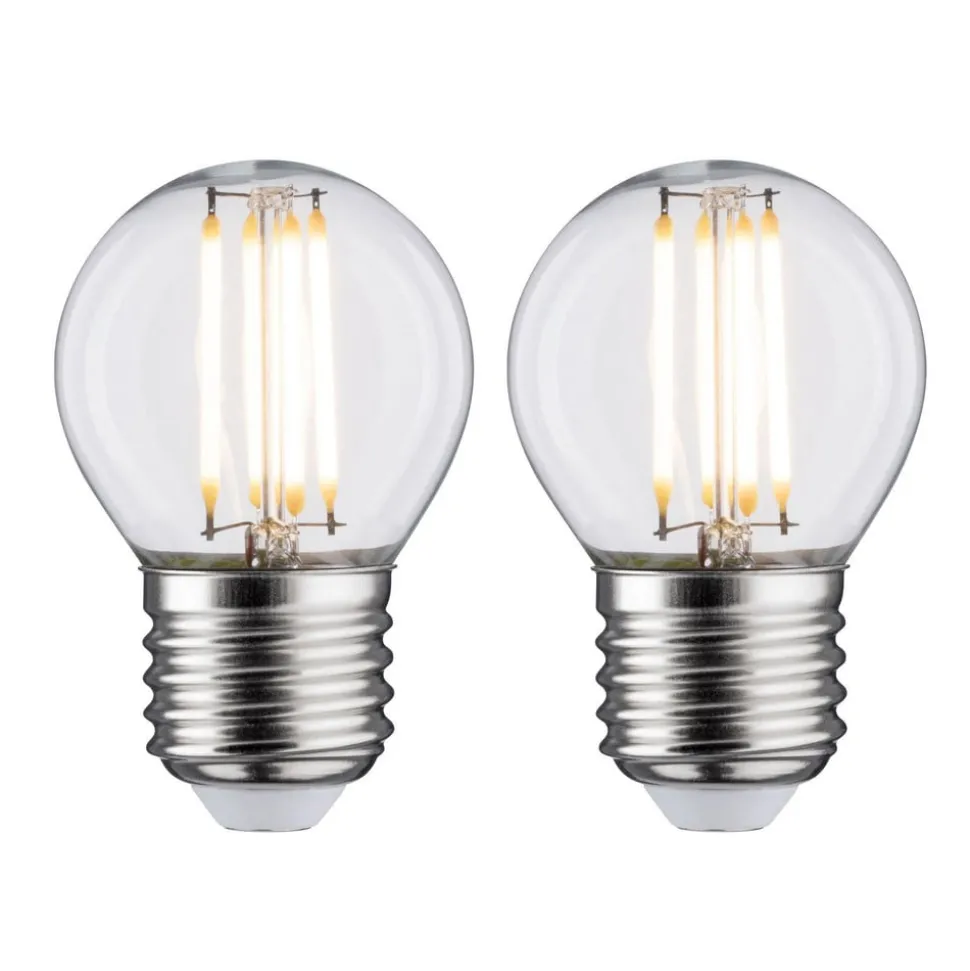 Paulmann LED-dråbe E27 5 W 2.700 K filament, 2 stk