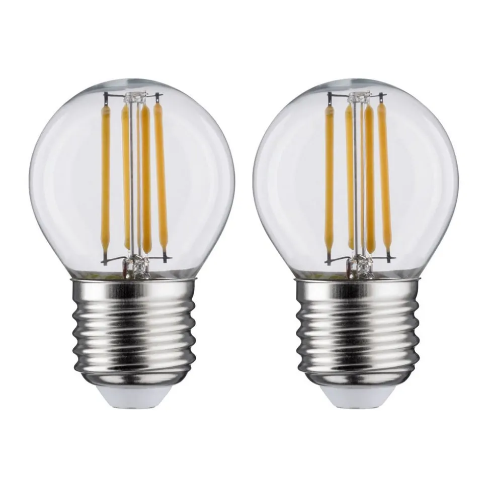 Paulmann LED-dråbe E27 5 W 2.700 K filament, 2 stk