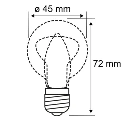 Paulmann LED-dråbe E27 5 W 2.700 K filament, 2 stk