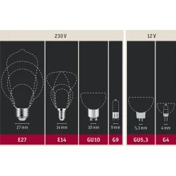 Paulmann LED-dråbepære E14 5W, dim to warm