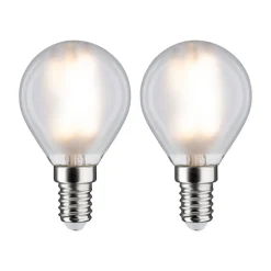 Paulmann LED-dråbepære E14 4,5W 2.700K mat 2x