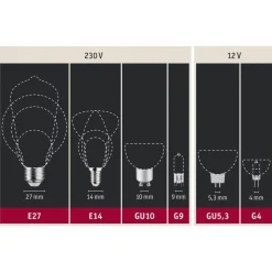 Paulmann LED-dråbepære E14 4,5W 2.700K mat 2x