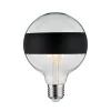 Paulmann LED E27 6,5 W G125 ringspejl, sort