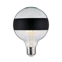 Paulmann LED E27 6,5 W G125 ringspejl, sort