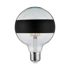 Paulmann LED E27 6,5 W G125 ringspejl, sort