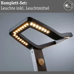 Paulmann LED-gadelampe Alara, antracit, 67 cm IP44