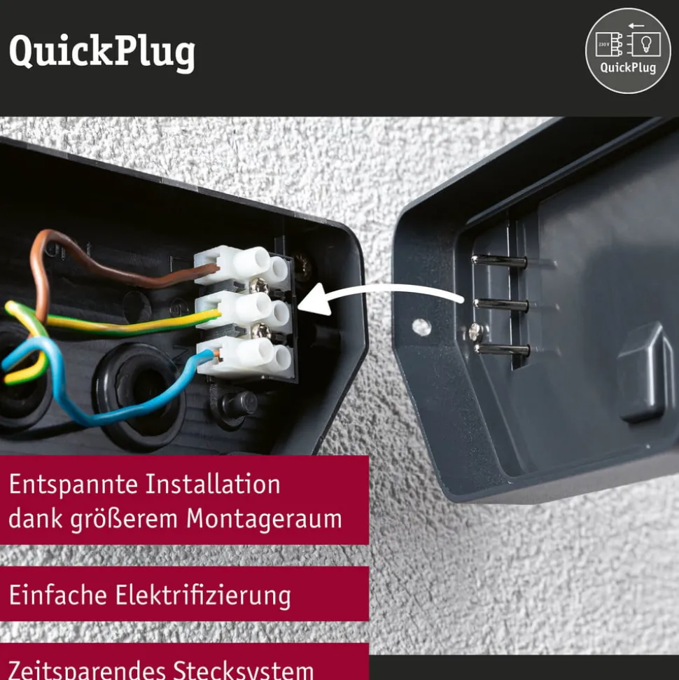 Paulmann LED-gadelampe Cuff, aluminium, sensor, antracit