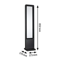 Paulmann LED-gadelampe Reana, antracit, 83 cm metal IP44