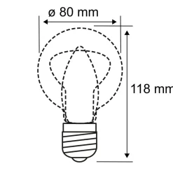 Paulmann LED-globe G80 E27 7,5 W 827 opal, dæmpes