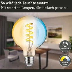 Paulmann LED-globe G95 ZigBee E27 7,5W guld CCT