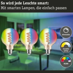 Paulmann LED-Globe G95 ZigBee E27 6,3W RGBW 3er