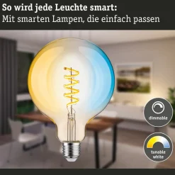Paulmann LED-globe G125 ZigBee E27 7,5W guld CCT