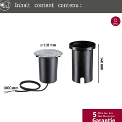 Paulmann LED-gulvlampe til indbygning Gulv, rund, RGBW, zigbee