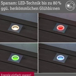 Paulmann LED-gulvlampe til indbygning Gulv, kantet, RGBW, zigbee