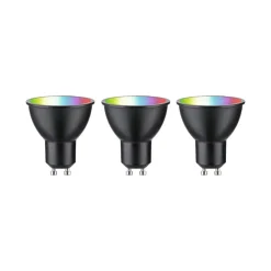 Paulmann LED GU10 4,8W 350lm ZigBee sort 3 stk