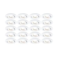 Paulmann LED-indbygningslampe Cole Coin hvid Ø9cm IP44 dæmpbar 3x-sæt