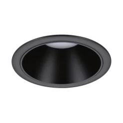 Paulmann LED-indbygningslampe Cole Coin sort Ø9cm IP44 dæmpbar 3 stk.