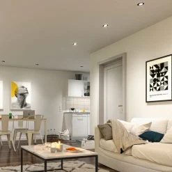 Paulmann LED-indbygningslampe, hvid Ø 8 cm 4,8 W tænd/sluk 10-pak