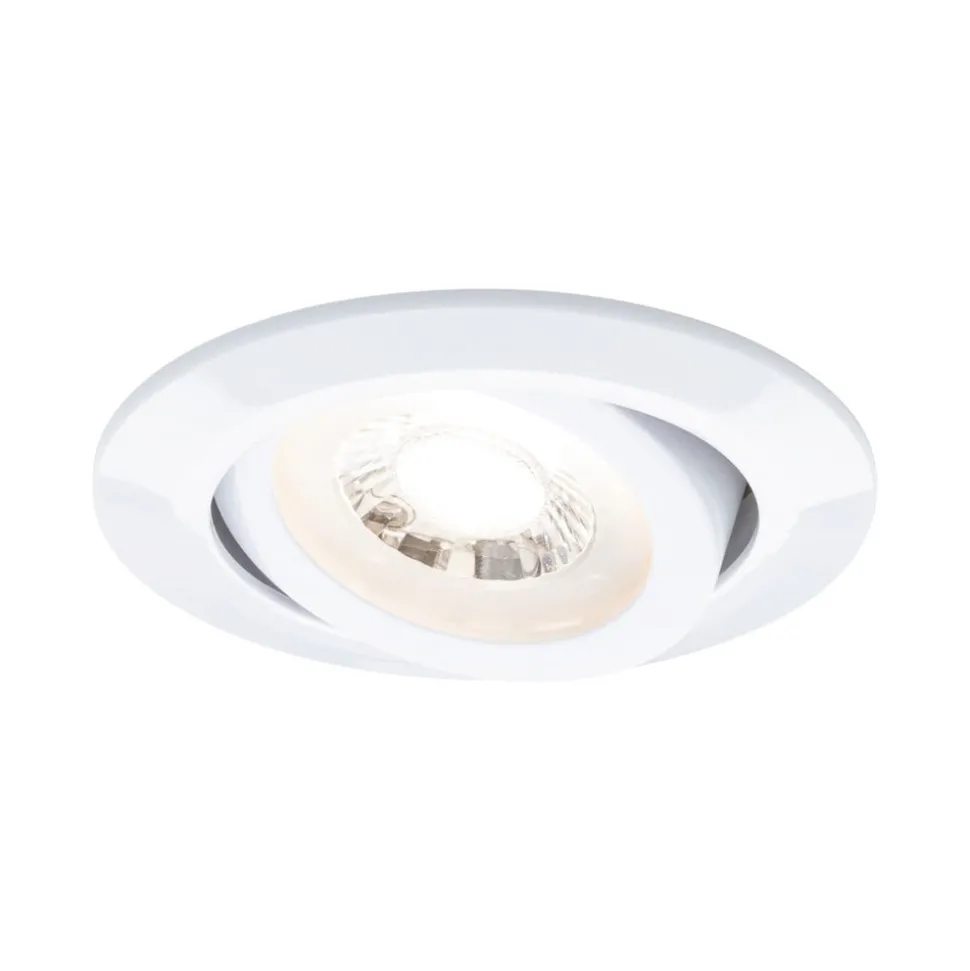 Paulmann LED-indbygningslampe, hvid Ø 8 cm 4,8 W tænd/sluk 10-pak