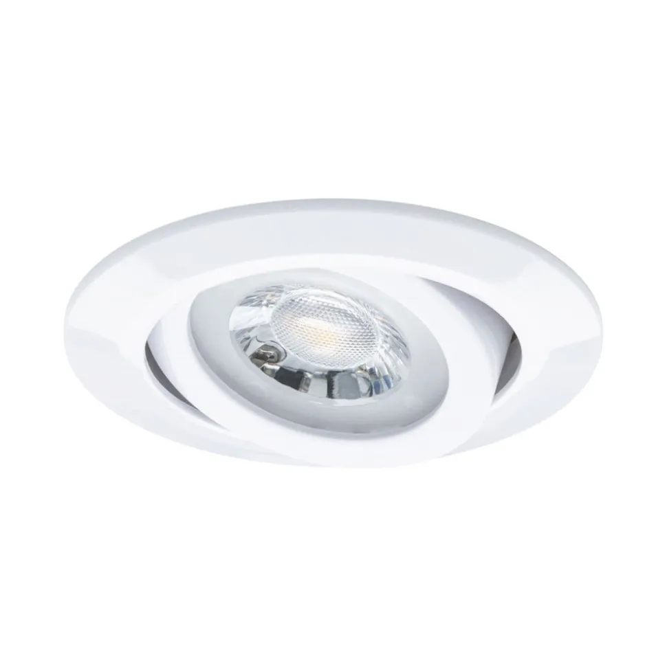 Paulmann LED-indbygningslampe, hvid Ø 8 cm 4,8 W tænd/sluk 10-pak