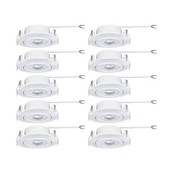 Paulmann LED-indbygningslampe, hvid Ø 8 cm 4,8 W tænd/sluk 10-pak