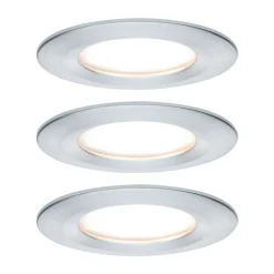 Paulmann LED-indbygningsspot Nova Coin 3 aluminium rund dæmpbar