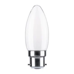 Paulmann LED-kerte B22d 4,7W 2.700 K opal, dæmpes