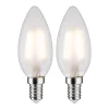 Paulmann LED-kerte E14 3 W 2.700 K mat, 2 stk.