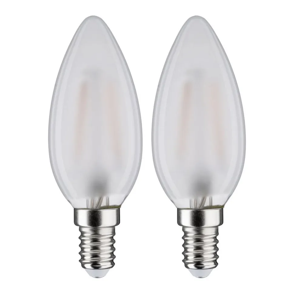 Paulmann LED-kerte E14 3 W 2.700 K mat, 2 stk.