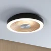 Paulmann LED-loftlampe Volea sort/guld Ø 32 cm IP44 dæmpbar