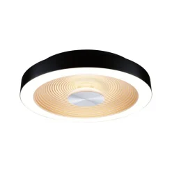 Paulmann LED-loftlampe Volea sort/guld Ø 32 cm IP44 dæmpbar