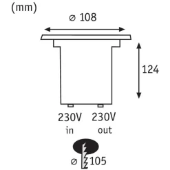 Paulmann LED nedgravningslampe Special, IP67, Ø 11 cm