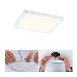 Paulmann LED-panel Areo 3.000 K kantet 17,5cm hvid