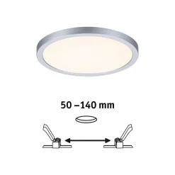 Paulmann LED-panel Areo 3.000 K rund krom 17,5cm