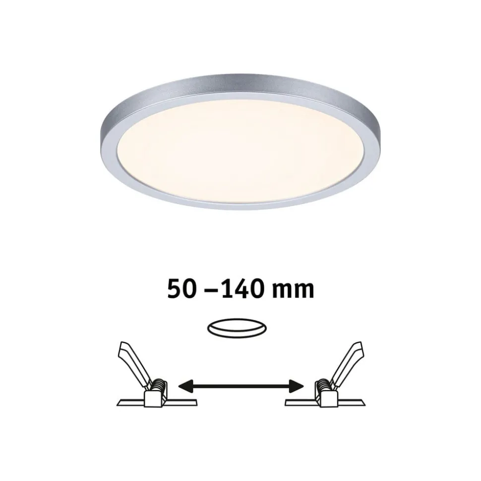 Paulmann LED-panel Areo 3.000 K rund krom 17,5cm
