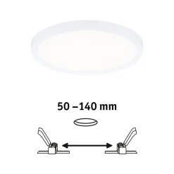 Paulmann LED-panel Areo 4.000 K rund hvid 17,5 cm