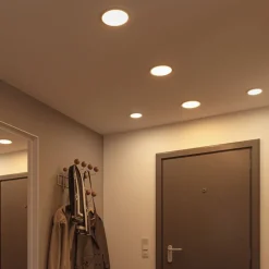 Paulmann LED-panel Areo 4.000 K rund krom 11,8cm