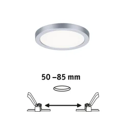 Paulmann LED-panel Areo 4.000 K rund krom 11,8cm